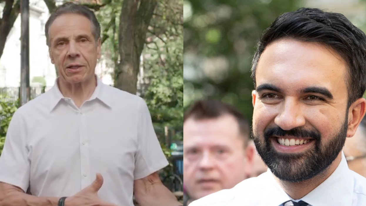 Screenshot of Andrew Cuomo; Zohran Mamdani