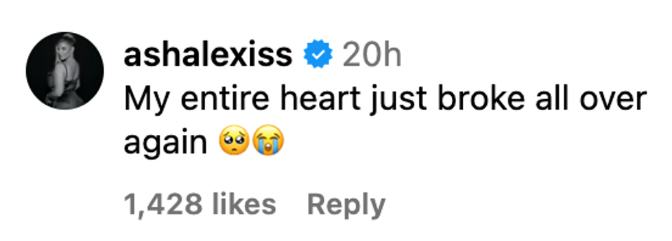 Screenshot of @ashalexiss' post on Instagram