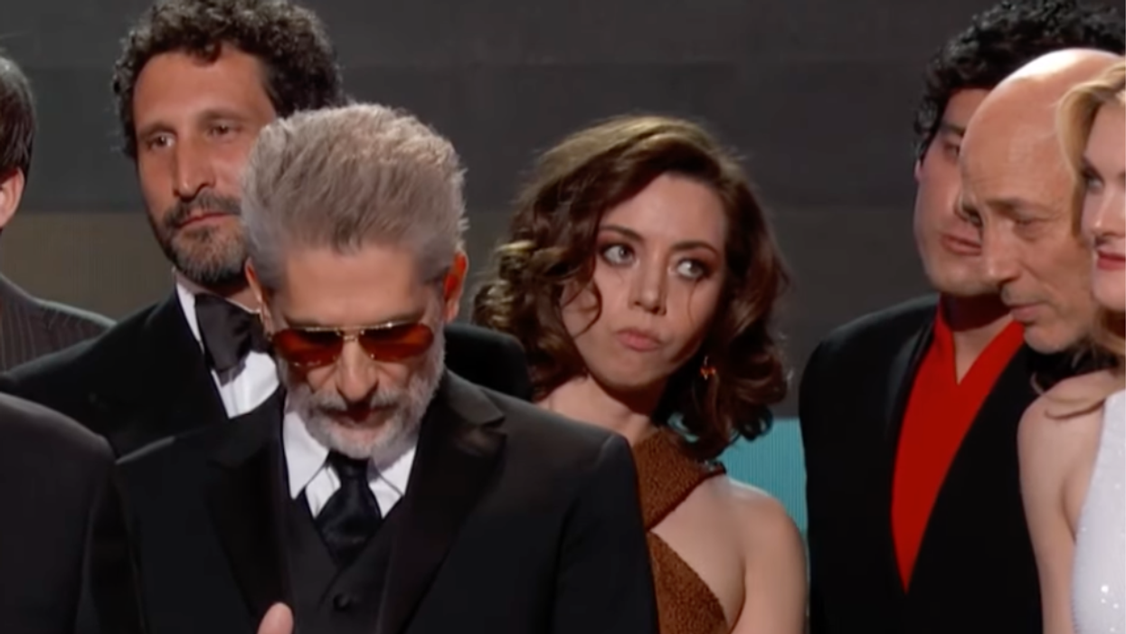 Screenshot of Aubrey Plaza during speech