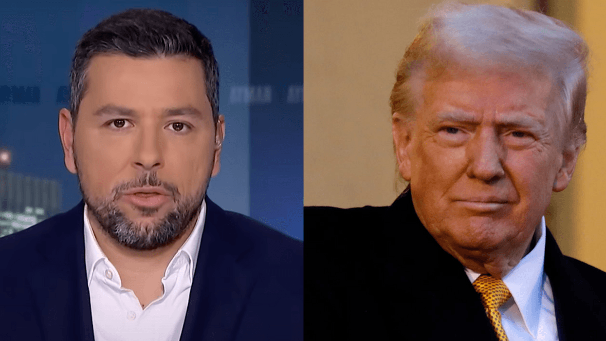 Screenshot of Ayman Mohyeldin; Donald Trump