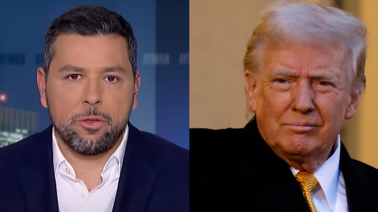 Screenshot of Ayman Mohyeldin; Donald Trump