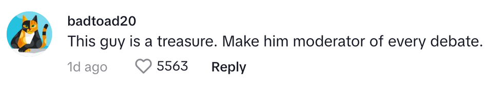 Screenshot of @badtoad20's post