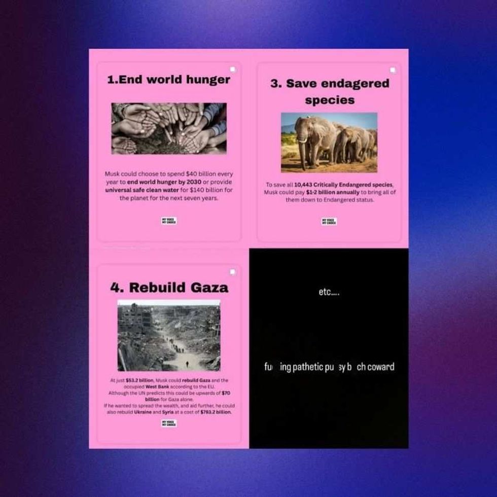 Screenshot of Billie Eilish's Instagram Story