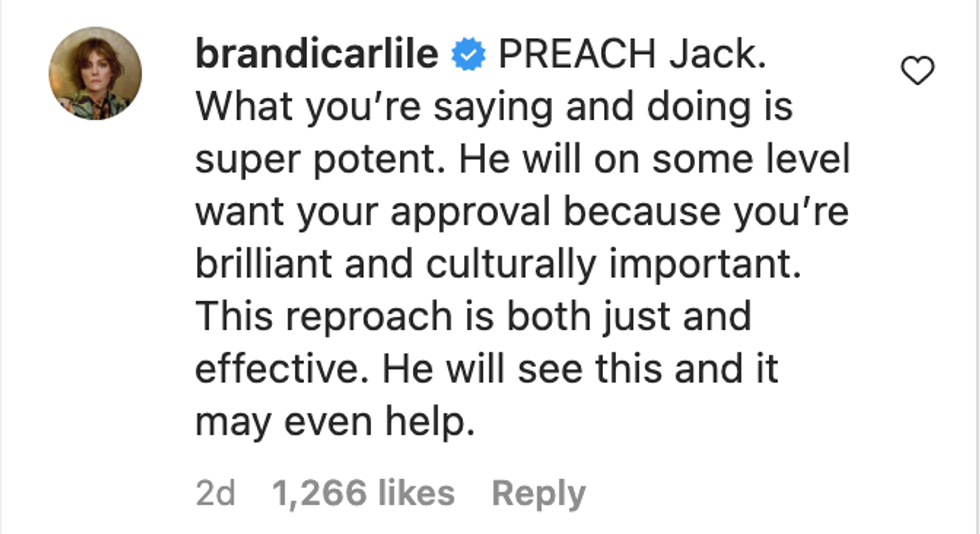 Screenshot of @brandicarlile's post on Instagram