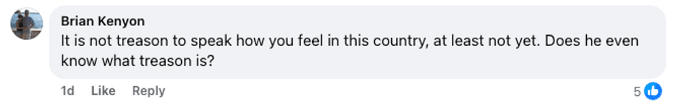 Screenshot of Brian Kenyon's post