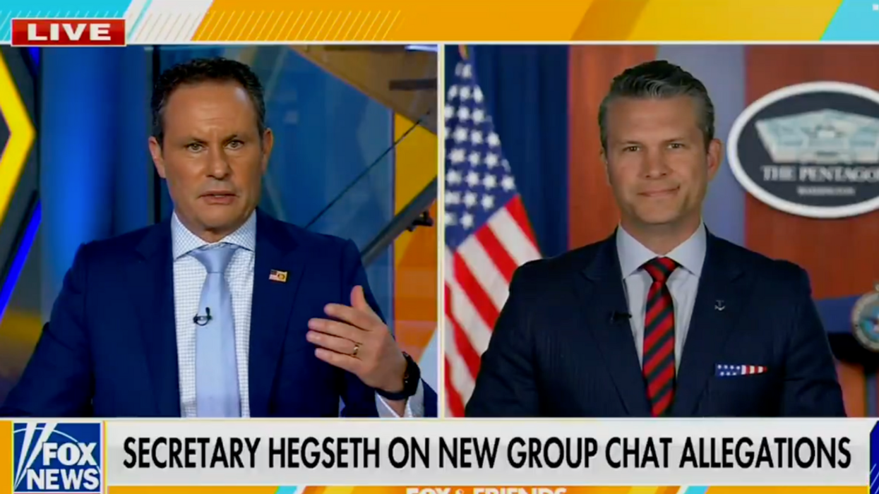 Screenshot of Brian Kilmeade and Pete Hegseth