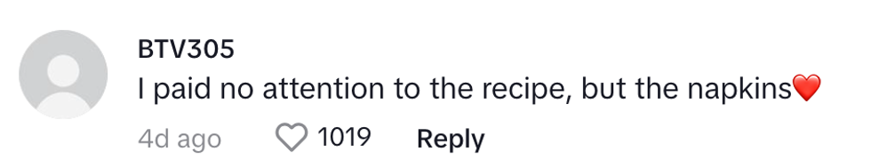 Screenshot of @btv305's response