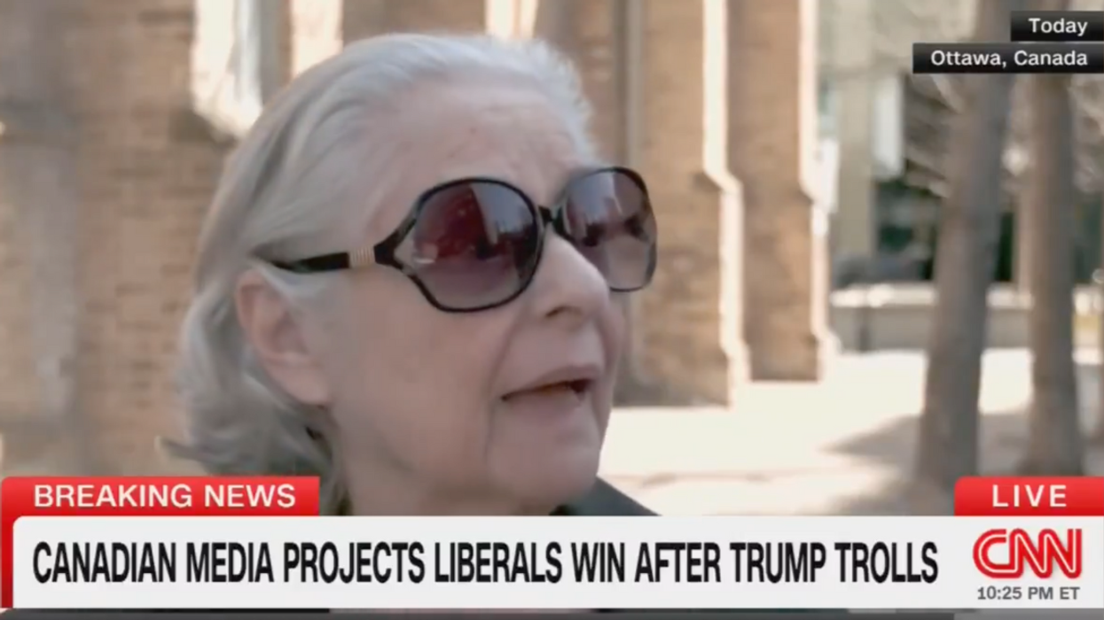 Screenshot of Canadian voter