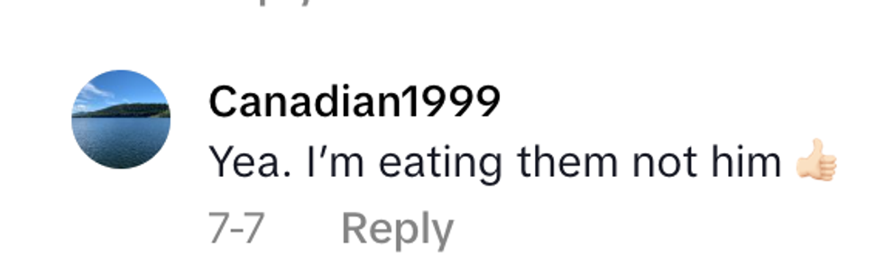 Screenshot of @canadian1999's post