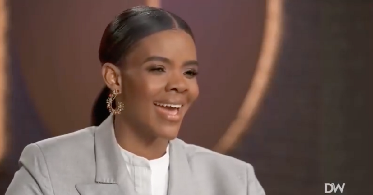 Screenshot of Candace Owens on her podcast
