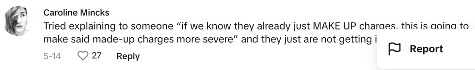 Screenshot of @carolinamincks' post