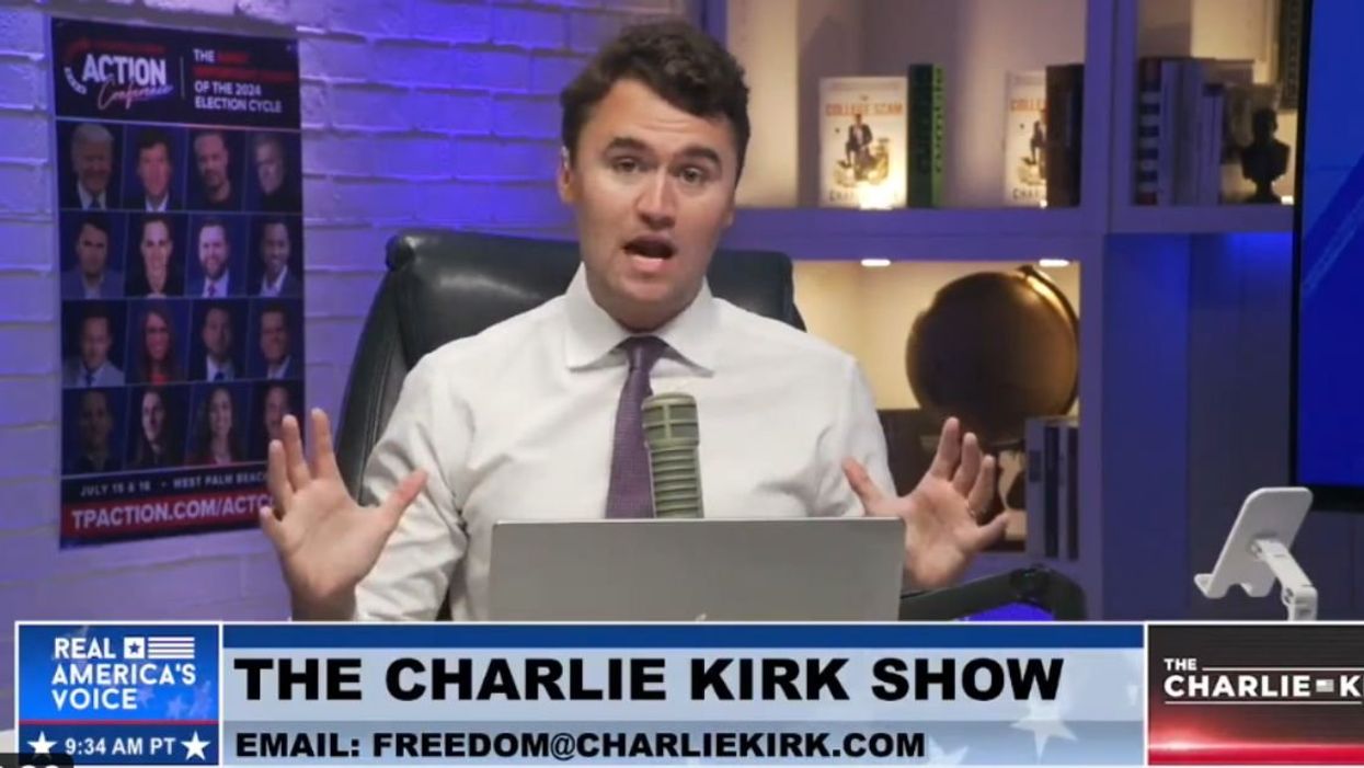 Screenshot of Charlie Kirk from his podcast