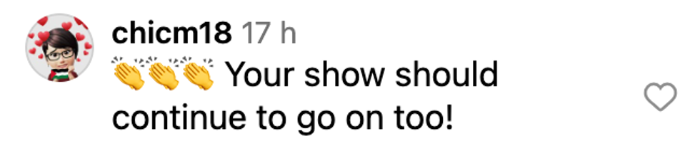 Screenshot of @chicm18's post