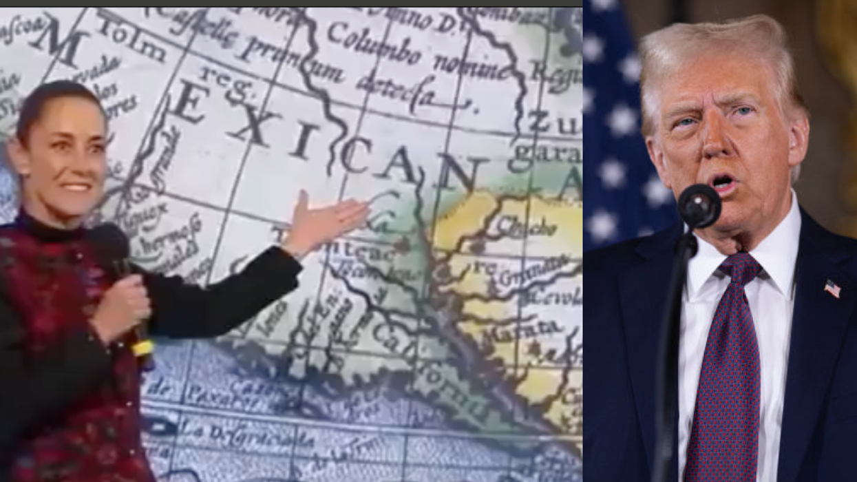 Screenshot of Claudia Sheinbaum; Donald Trump