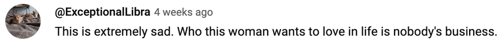 Screenshot of comment by @ExceptionalLibra