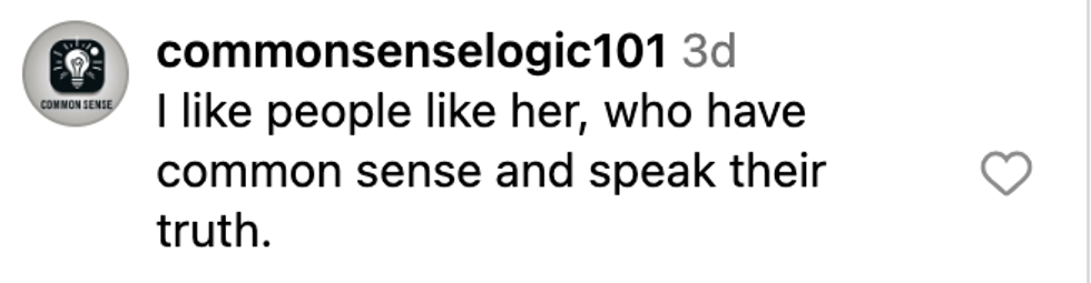 Screenshot of @commonsenselogic101's post
