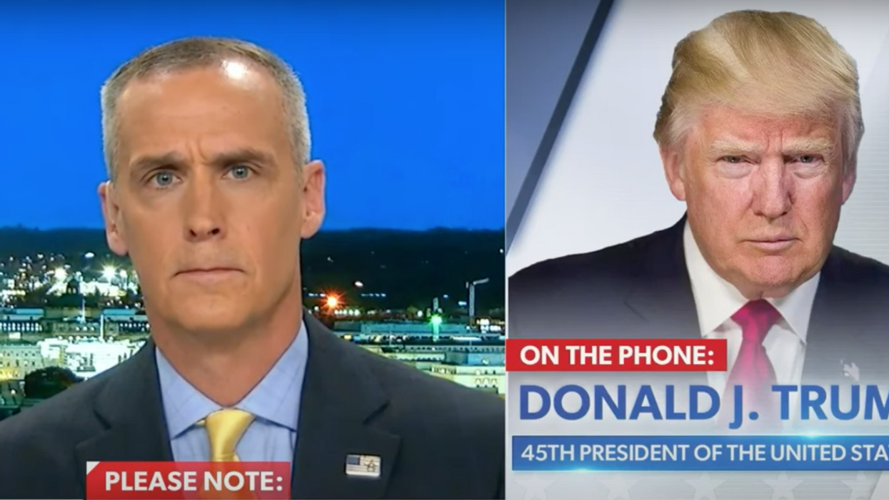 Screenshot of Corey Lewandowski speaking to Donald Trump by phone