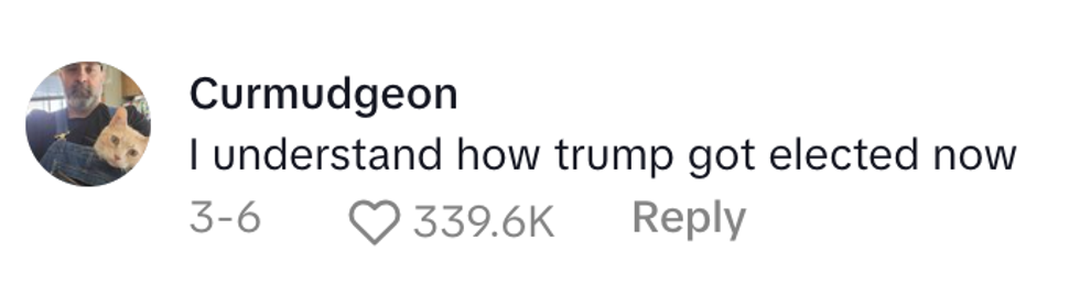 Screenshot of Curmudgeon's post