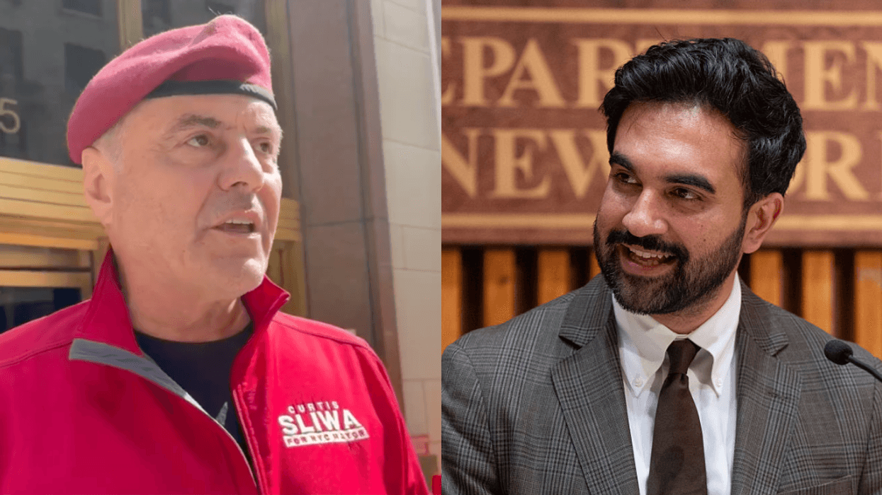 Screenshot of Curtis Sliwa; Zohran Mamdani