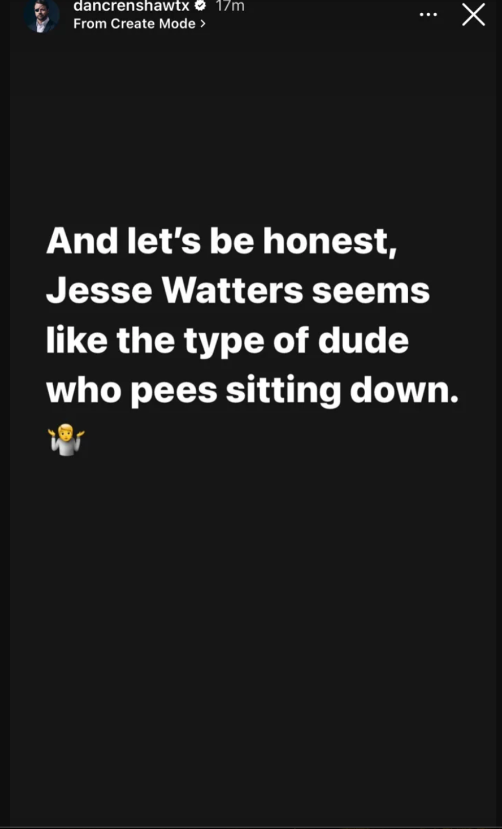 Screenshot of Dan Crenshaw's post