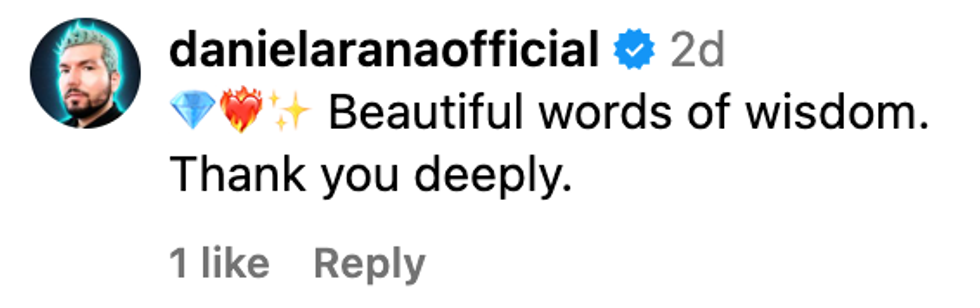 Screenshot of @danielaranaofficial's post