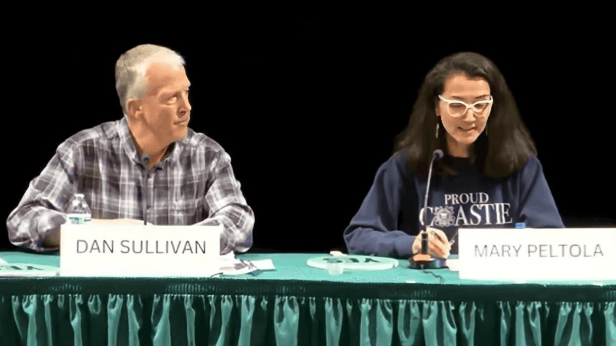 screenshot of debate video between Dan Sullivan and Mary Peltola