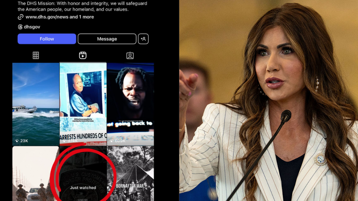 Screenshot of @dhsgov's Instagram page; Kristi Noem