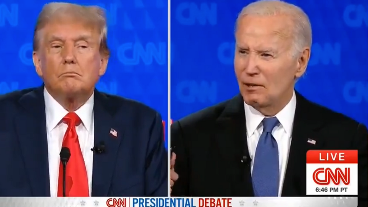 Screenshot of Donald Trump and Joe Biden during first presidential debate