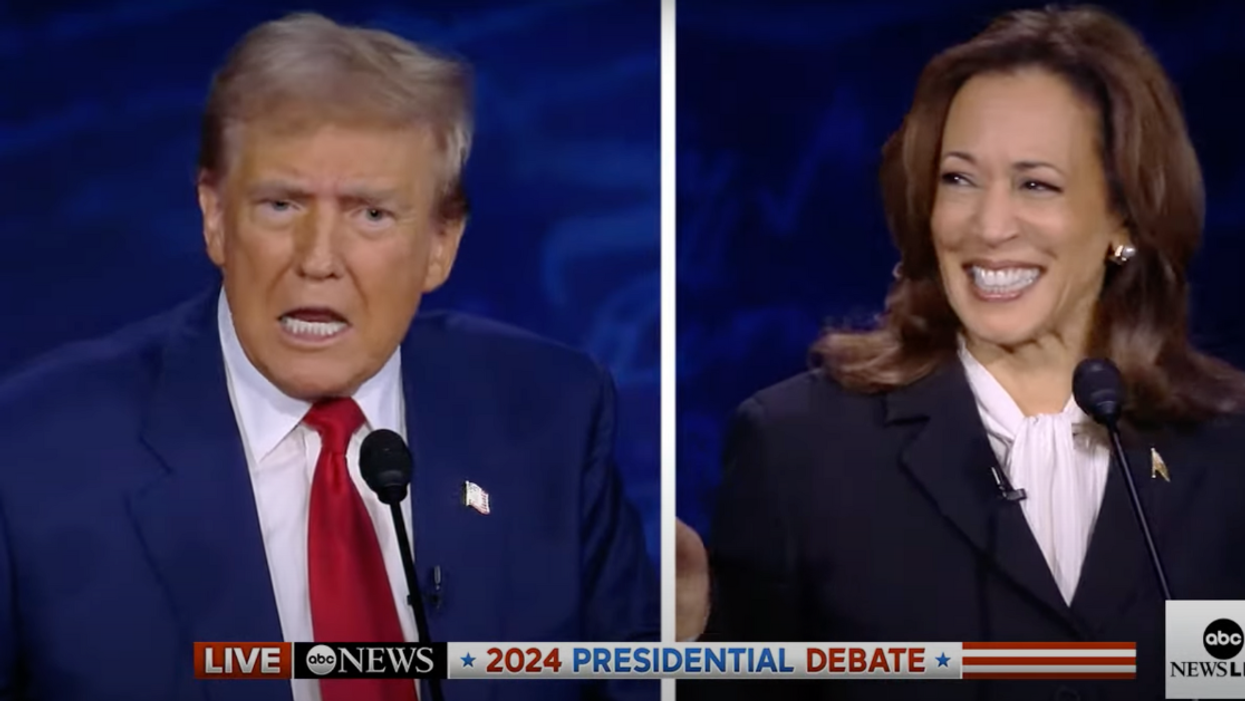 Screenshot of Donald Trump and Kamala Harris during the presidential debate