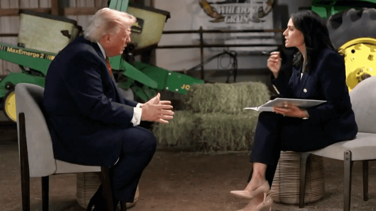 Screenshot of Donald Trump and Kristen Welker
