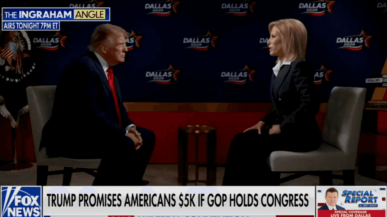 Screenshot of Donald Trump and Laura Ingraham