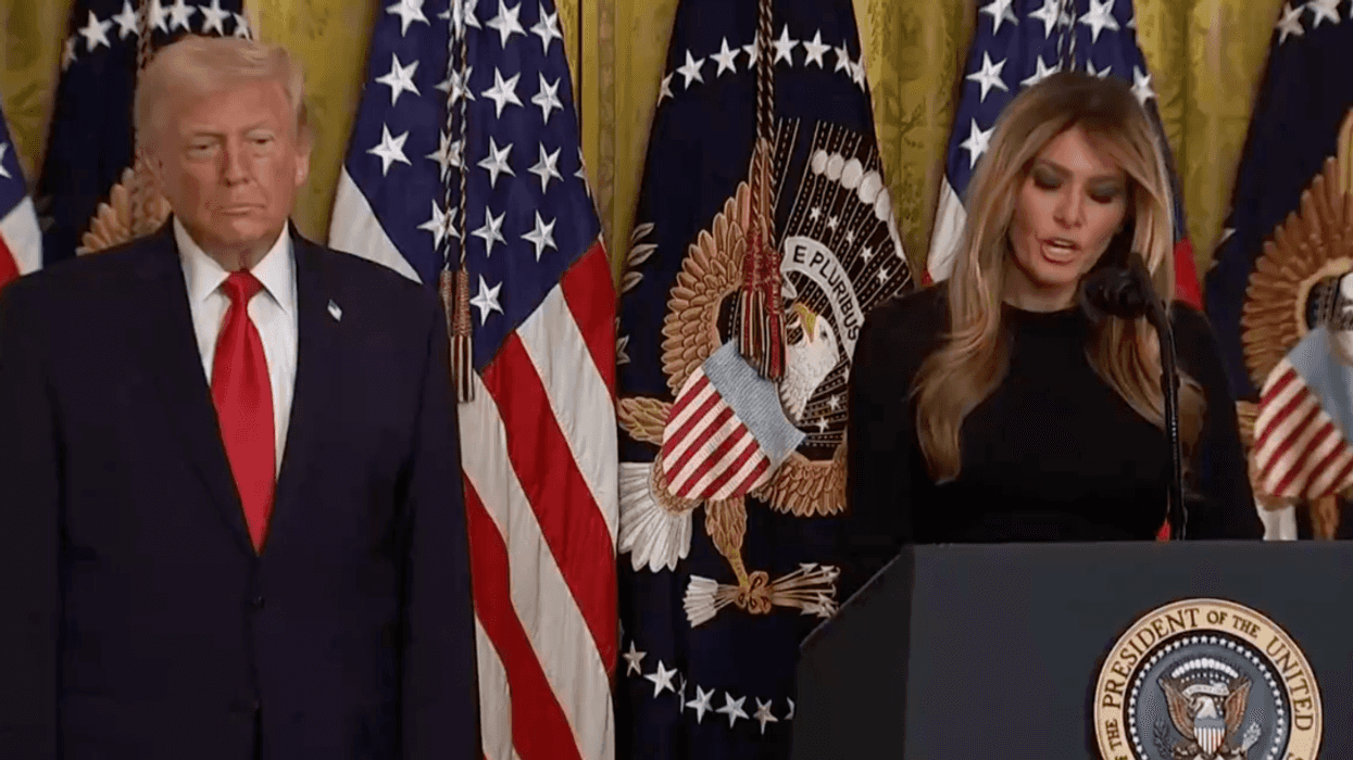 Screenshot of Donald Trump and Melania Trump