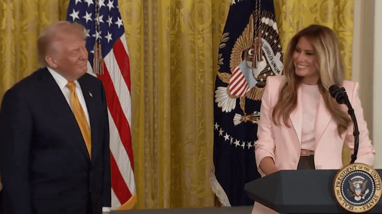 Screenshot of Donald Trump and Melania Trump