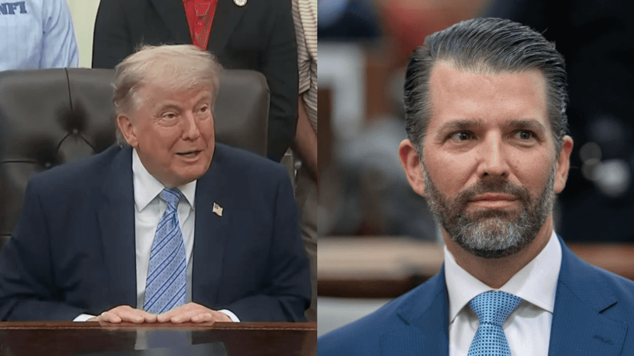 Screenshot of Donald Trump; Donald Trump Jr.