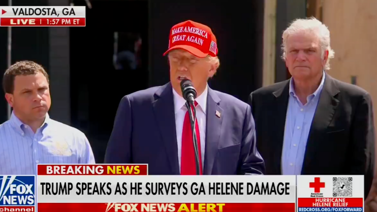 Screenshot of Donald Trump during Valdosta news conference