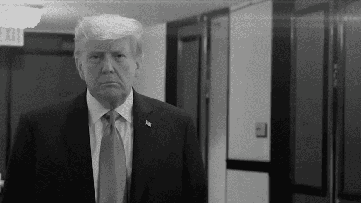 Screenshot of Donald Trump in campaign ad