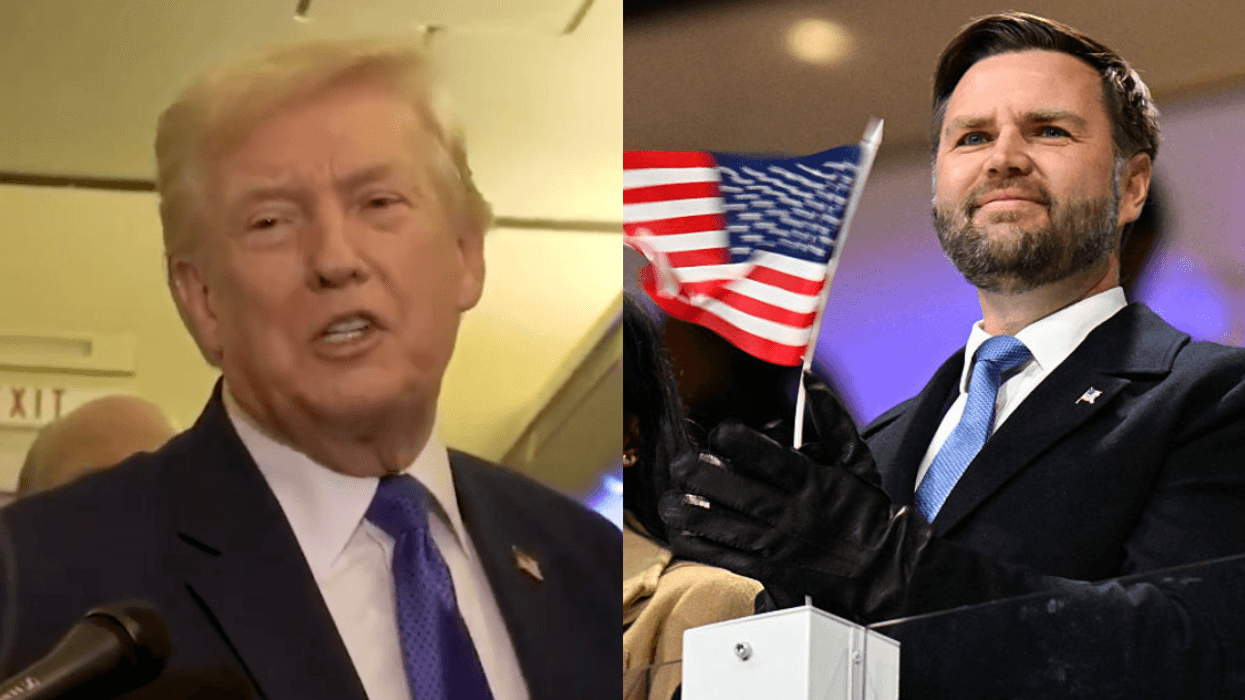 Screenshot of Donald Trump; JD Vance