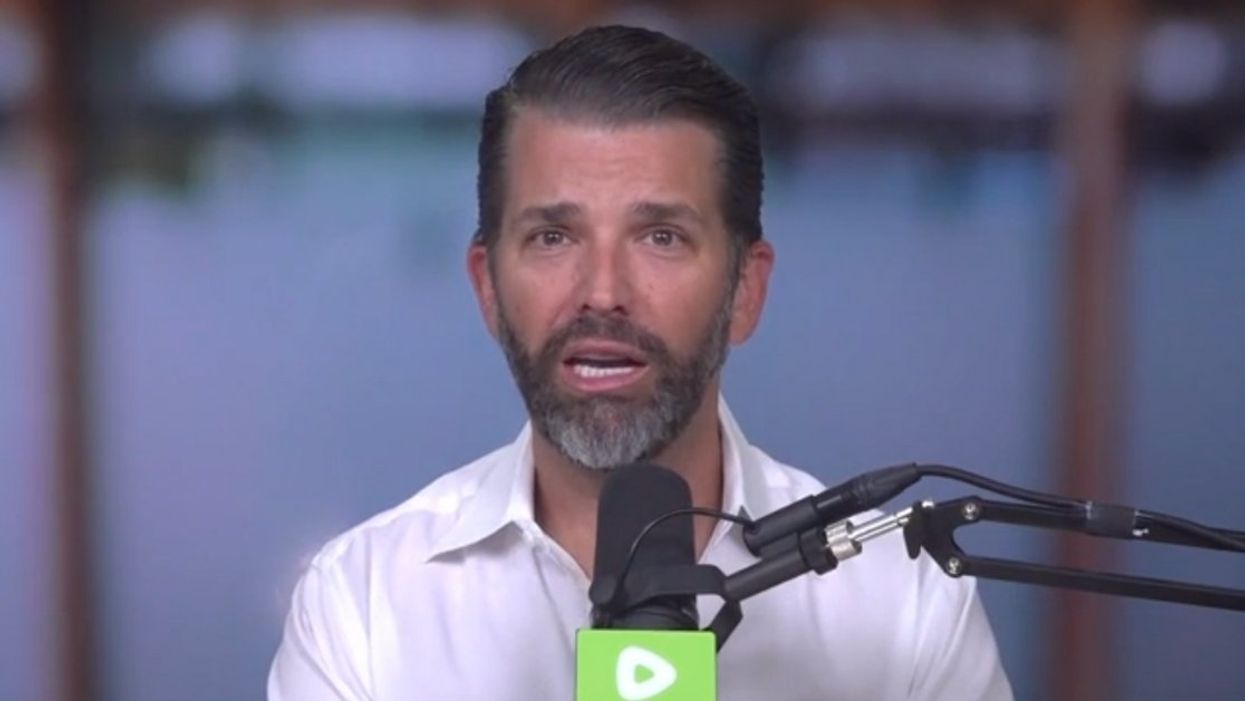 Screenshot of Donald Trump Jr. from his 'Triggered' podcast