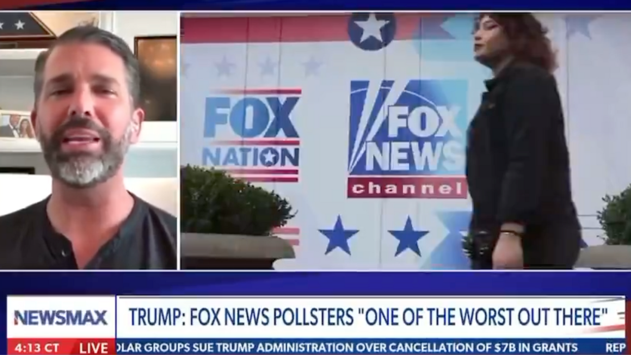Screenshot of Donald Trump Jr. on Newsmax