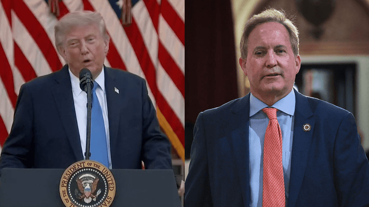 Screenshot of Donald Trump; Ken Paxton