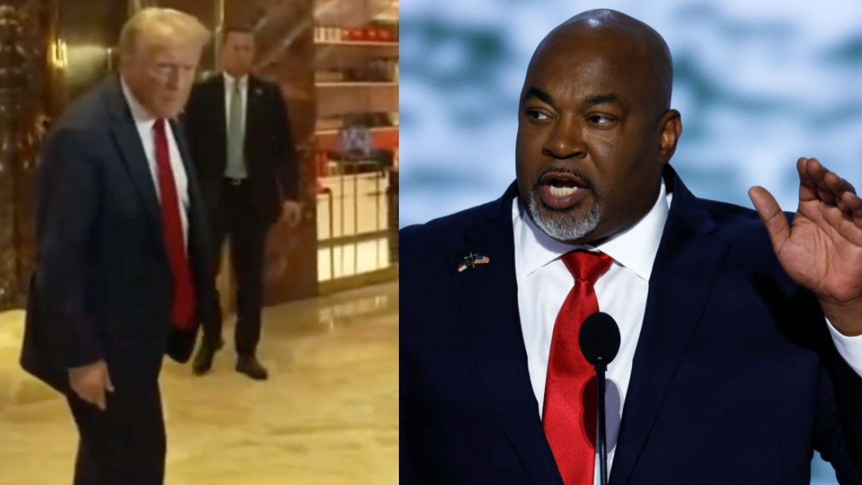 Screenshot of Donald Trump; Mark Robinson