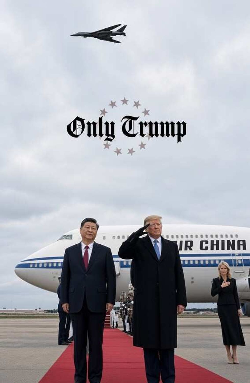 Screenshot of Donald Trump's edited photo