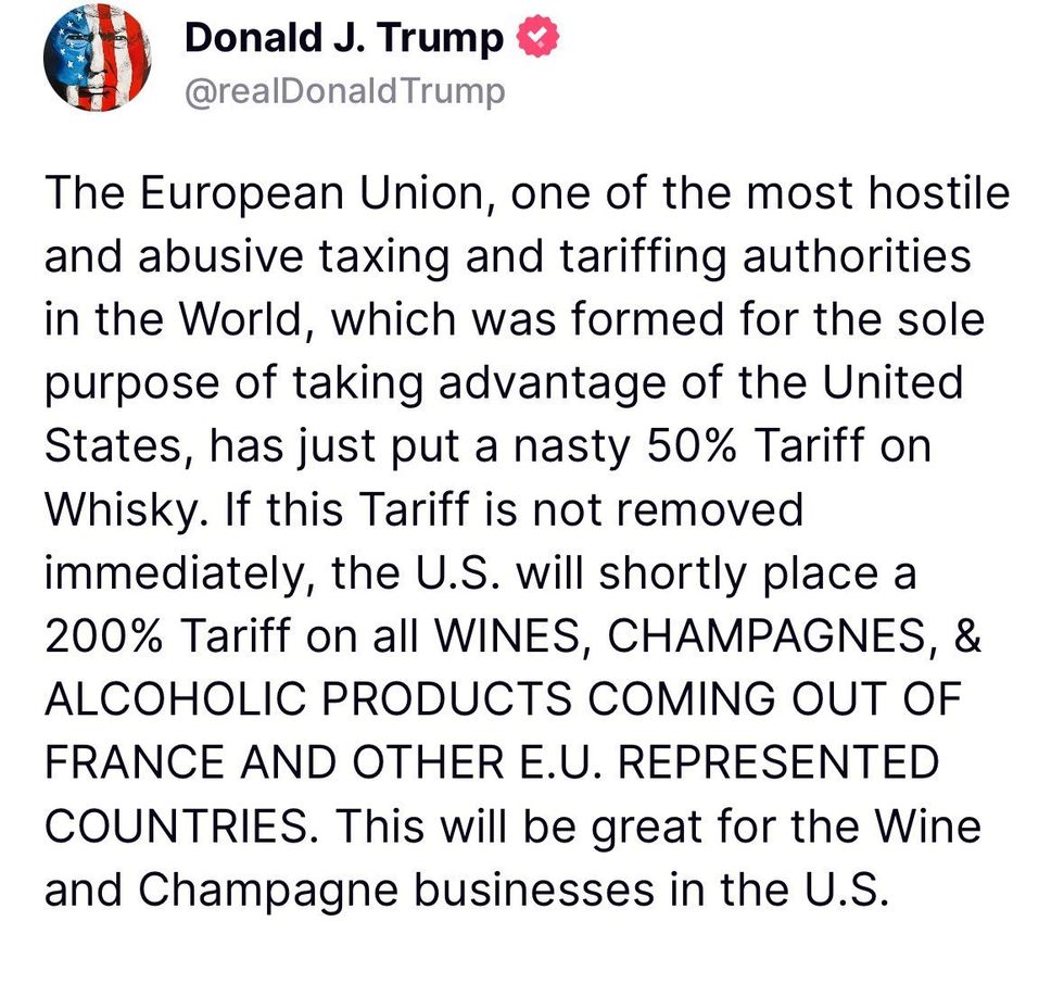 Screenshot of Donald Trump's post