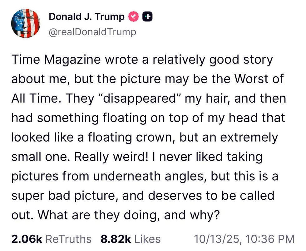 Screenshot of Donald Trump's post