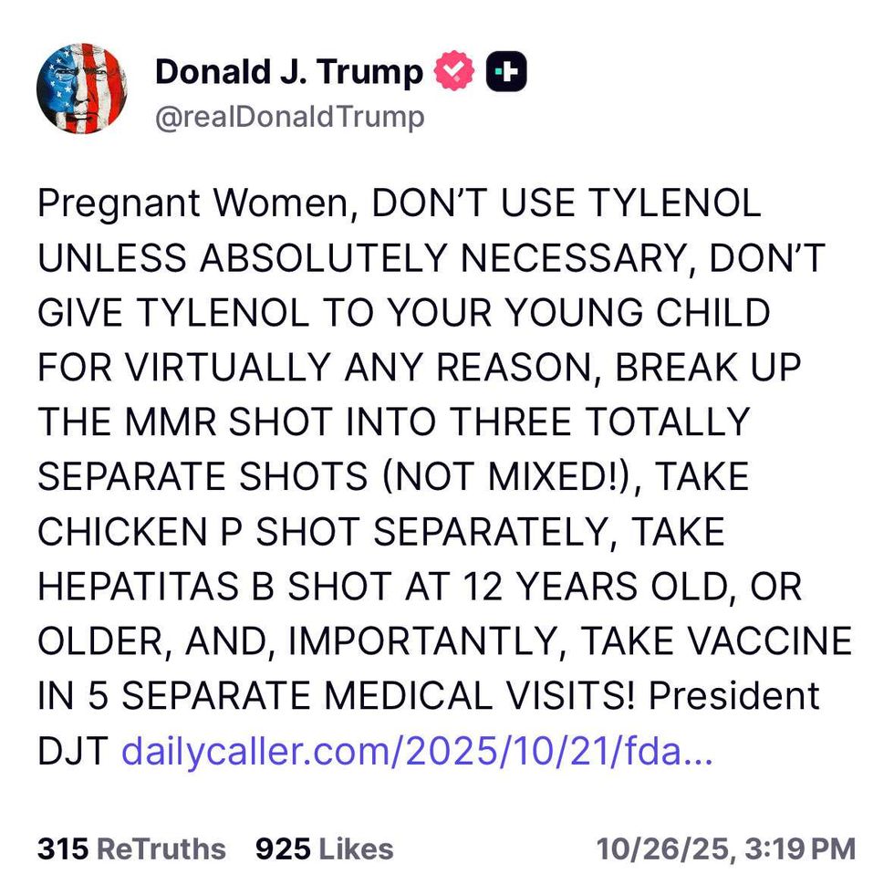 Screenshot of Donald Trump's post