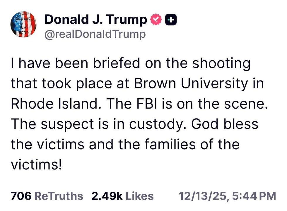 Screenshot of Donald Trump's post