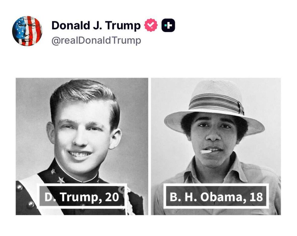Screenshot of Donald Trump's post