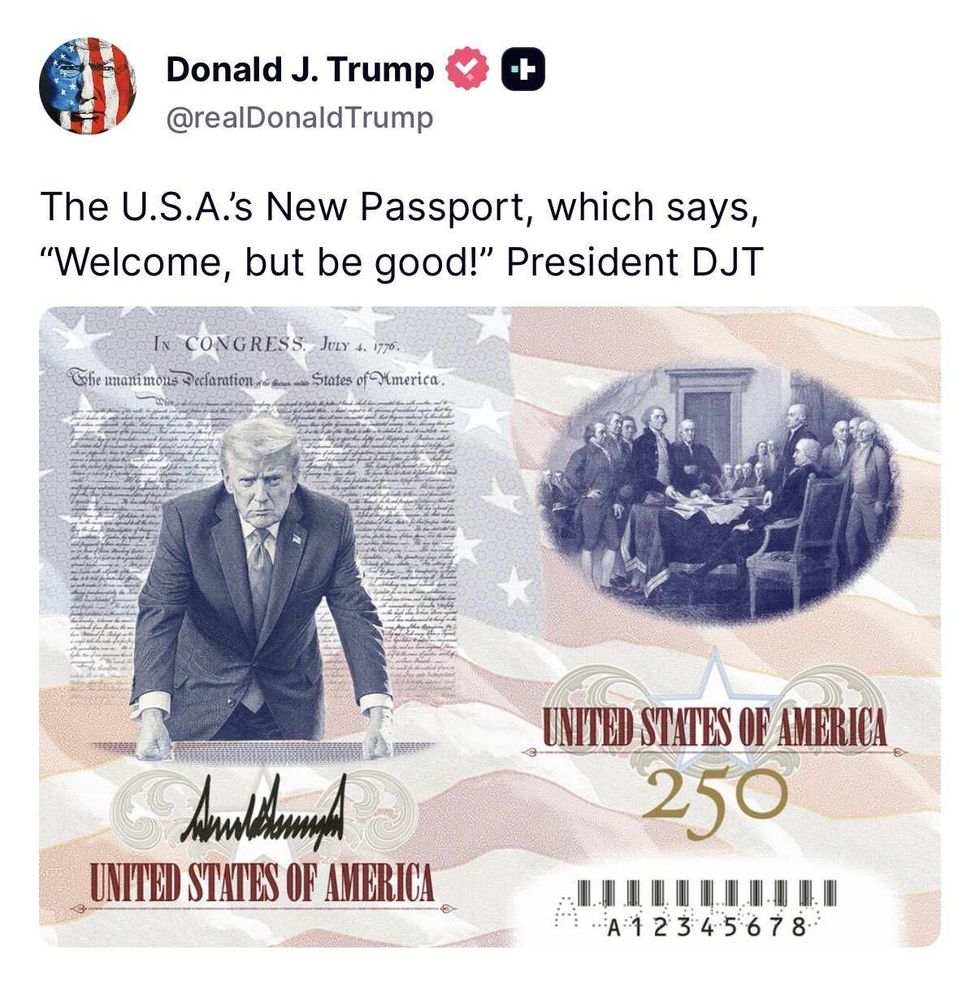 Screenshot of Donald Trump's post