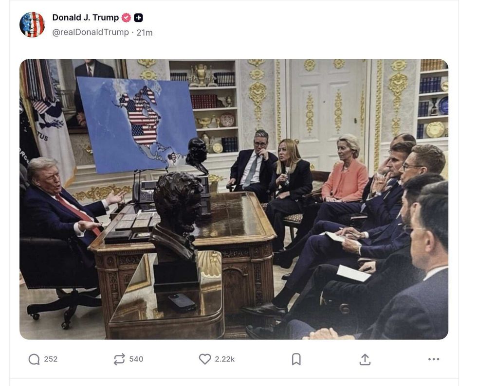 Screenshot of Donald Trump's post