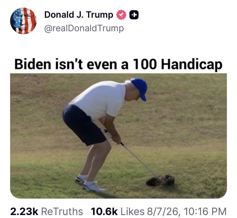 Screenshot of Donald Trump's post